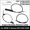 3 шт. Трос Боудена двигателя автомобиля, трос открытия капота для BMW 5 серии E39 525I 530I 51238176595 51238190754 51238176596