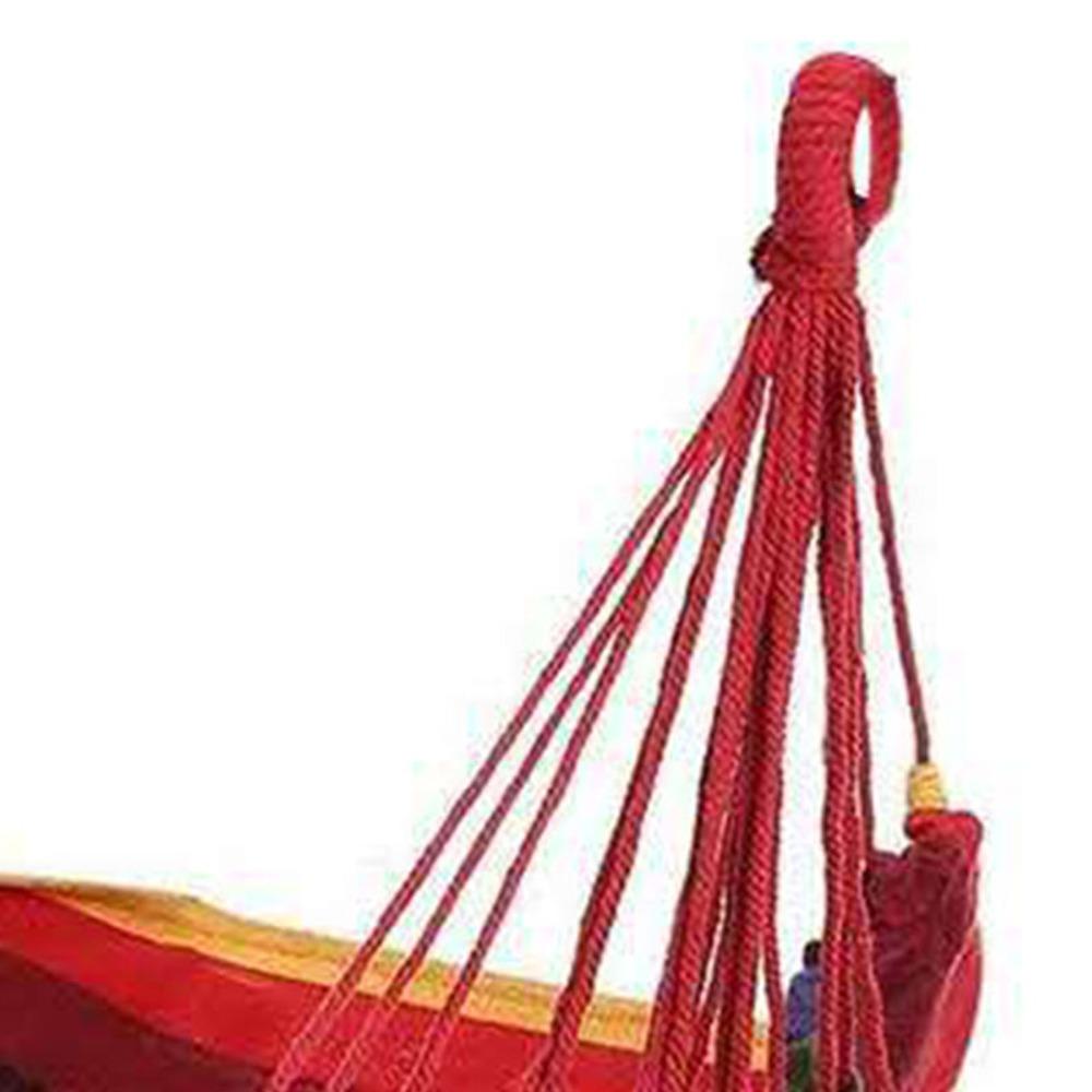 Colorful Stripe Hammock Chair Anti-Rollove Canvas Swing Durable Canvas Hanging Chair Indoor