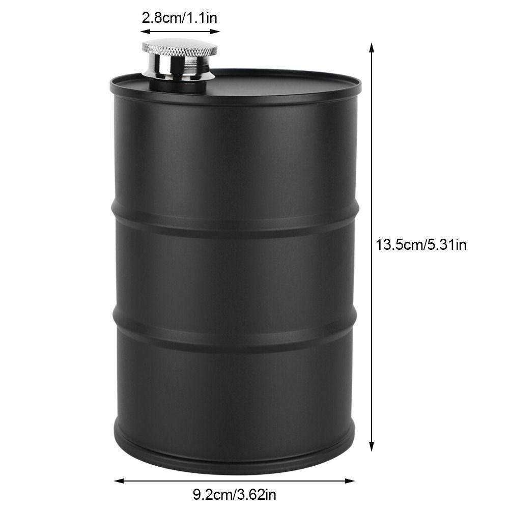 Oil Drum Shape Portable Beer Barrel 750ml Liquor Hip Flask Portable Stainless Steel Hip Flask Bar