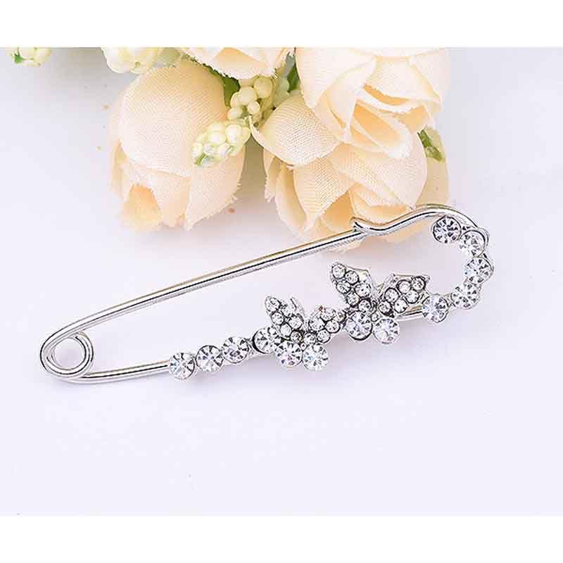Exquisite Women Fashion Crystal Rhinestone Butterfly Corsage Jewelry Piece