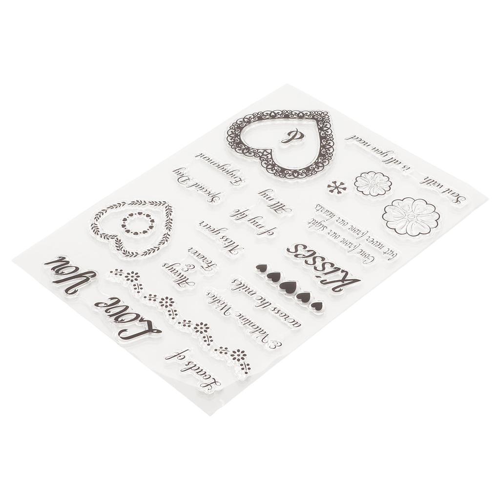Clear Stamps with Die Mold  Combination Recyclable Clear Imprint Card Making Stamps for Scrapbook