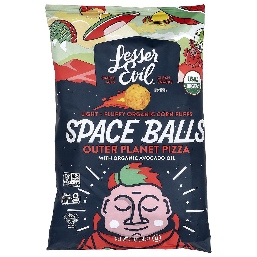 LesserEvil, Space Ball, Outer Planet Pizza, 5 oz (142 g)