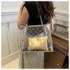 Весна 2024 Женская большая прозрачная сумка-тоут из ПВХ - Повседневная сумка через плечо, Летний тренд