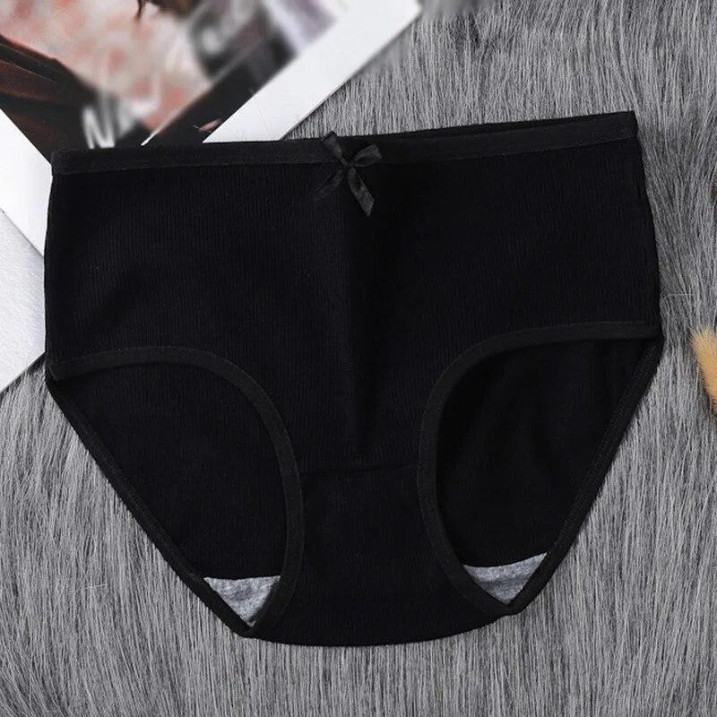 Sexy Women's Underwear Seamless Panties Plus Size Lingere Solid Color Briefs Mid Waist Comfortable Underpants