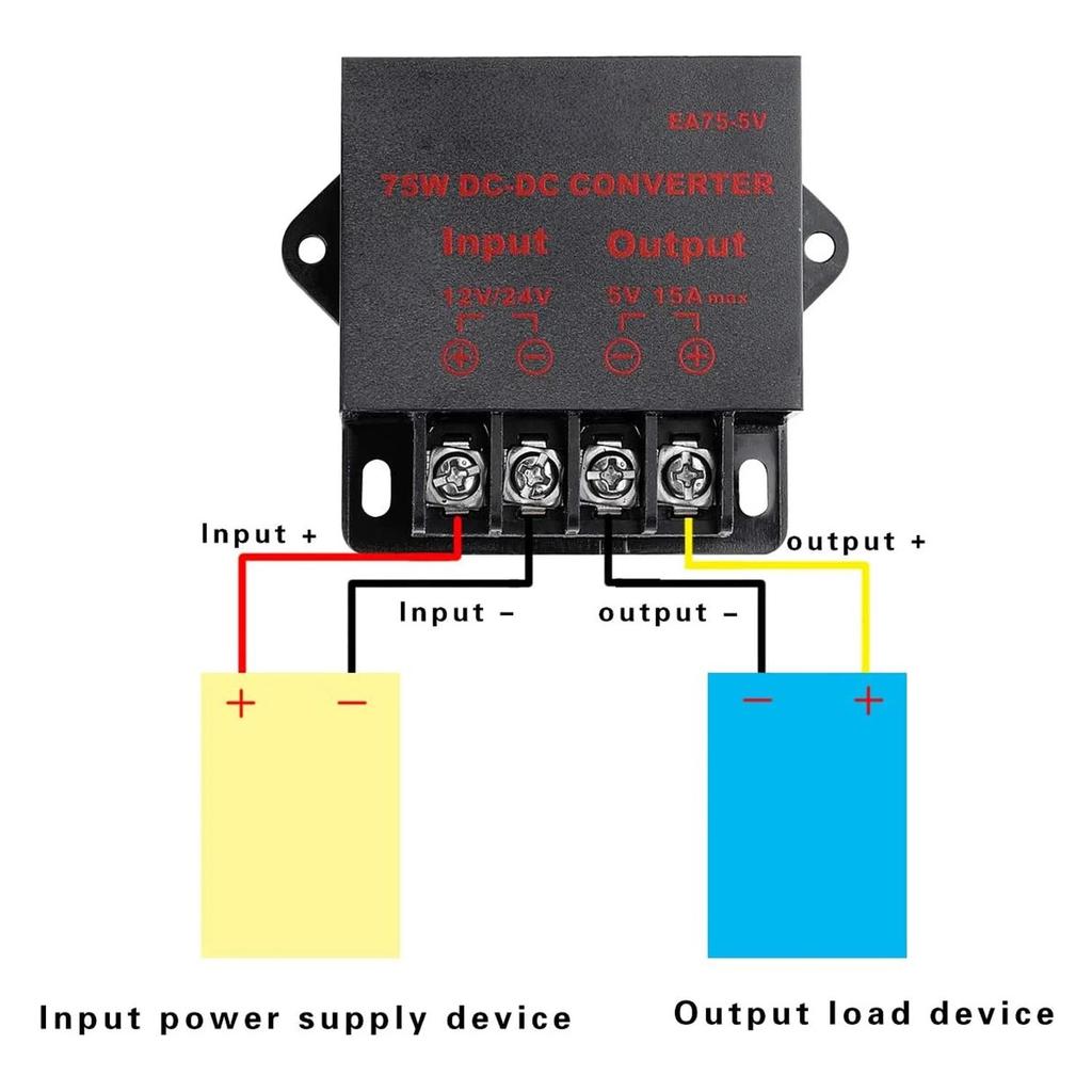 DC Converter Voltage Reducer Regulator Step Down Buck Converter Power Supply Volt Transformer Module 12V 24V to 5V 3A 5A 10A 15A