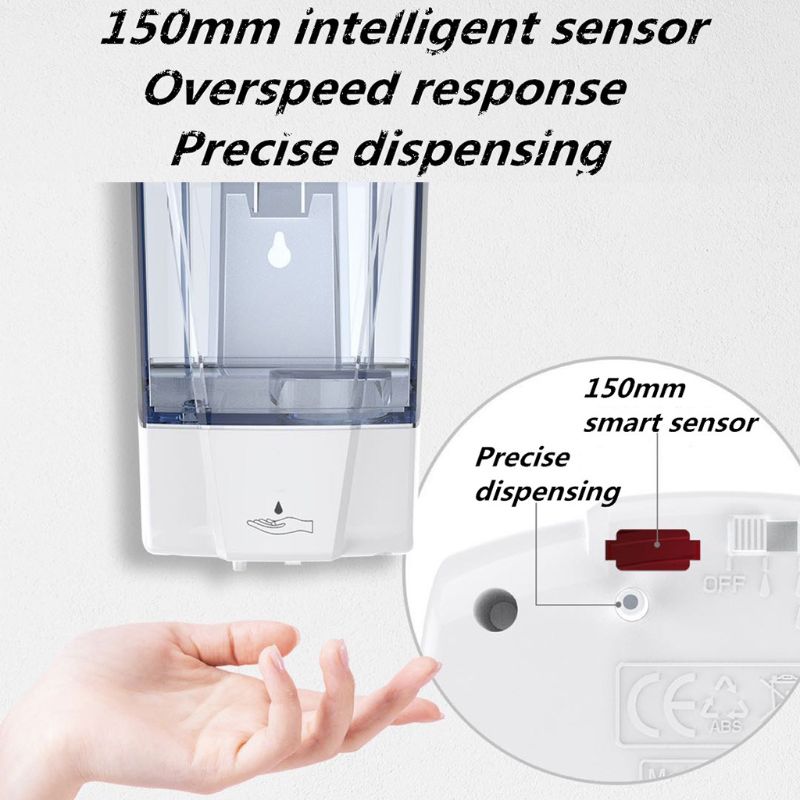 500 мл бесконтактный электрический автоматический дозатор мыла на батарейках с регулируемым управлением дозирования мыла