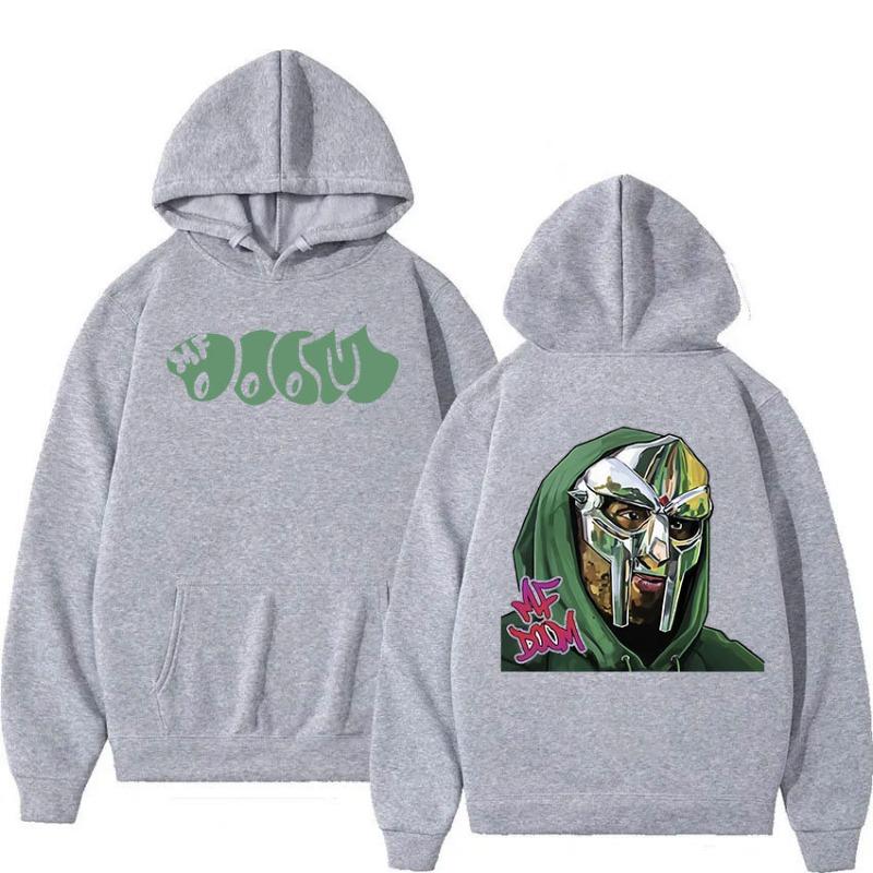 Худи-пуловер Singer Mf Doom Madlib Madvillain Metal Face Тканевое Худи Уличная Мода Повседневная Толстовка для Бега