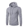 Men's Solid Color Hooded Sweatshirt Men's Casual Sports Long Sleeved Pullover Sweatshirt
