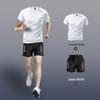 Men's Quick-Dry Summer Fitness Set: Ice Silk Short Sleeve & Tight Running Shorts