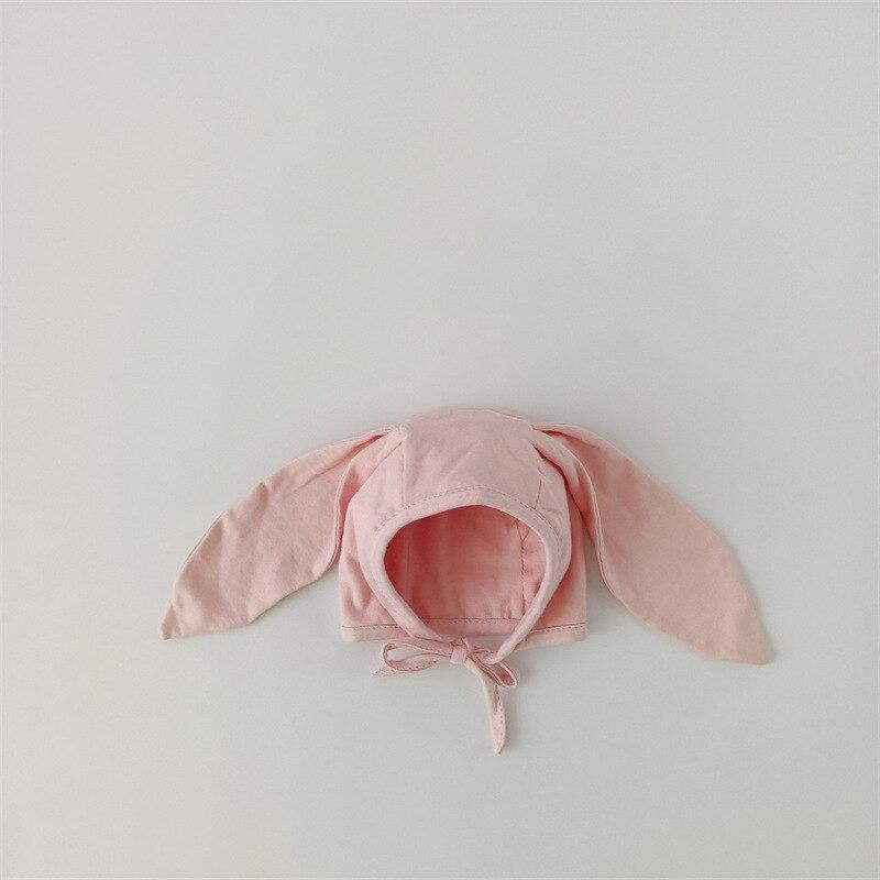 Милая мультяшная шапка для новорожденных с медвежьими ушками для маленьких мальчиков и девочек, корейская однотонная детская шапка, весенне-осенняя шапка для малышей