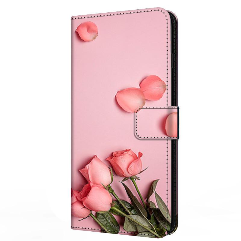 Кожаный чехол-книжка для Samsung A25 Кошелек Подставка Обложка-книга для Galaxy A15 4G 5G Магнитный Цветок Прекрасный A14 A34 A54 5G M13 4G