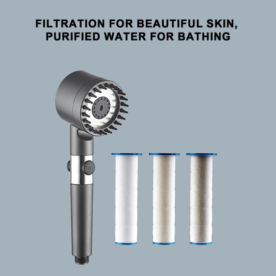 3-режимная ручная душевая насадка высокого давления для расслабляющего душа Силиконовые насадки для душа с фильтрацией