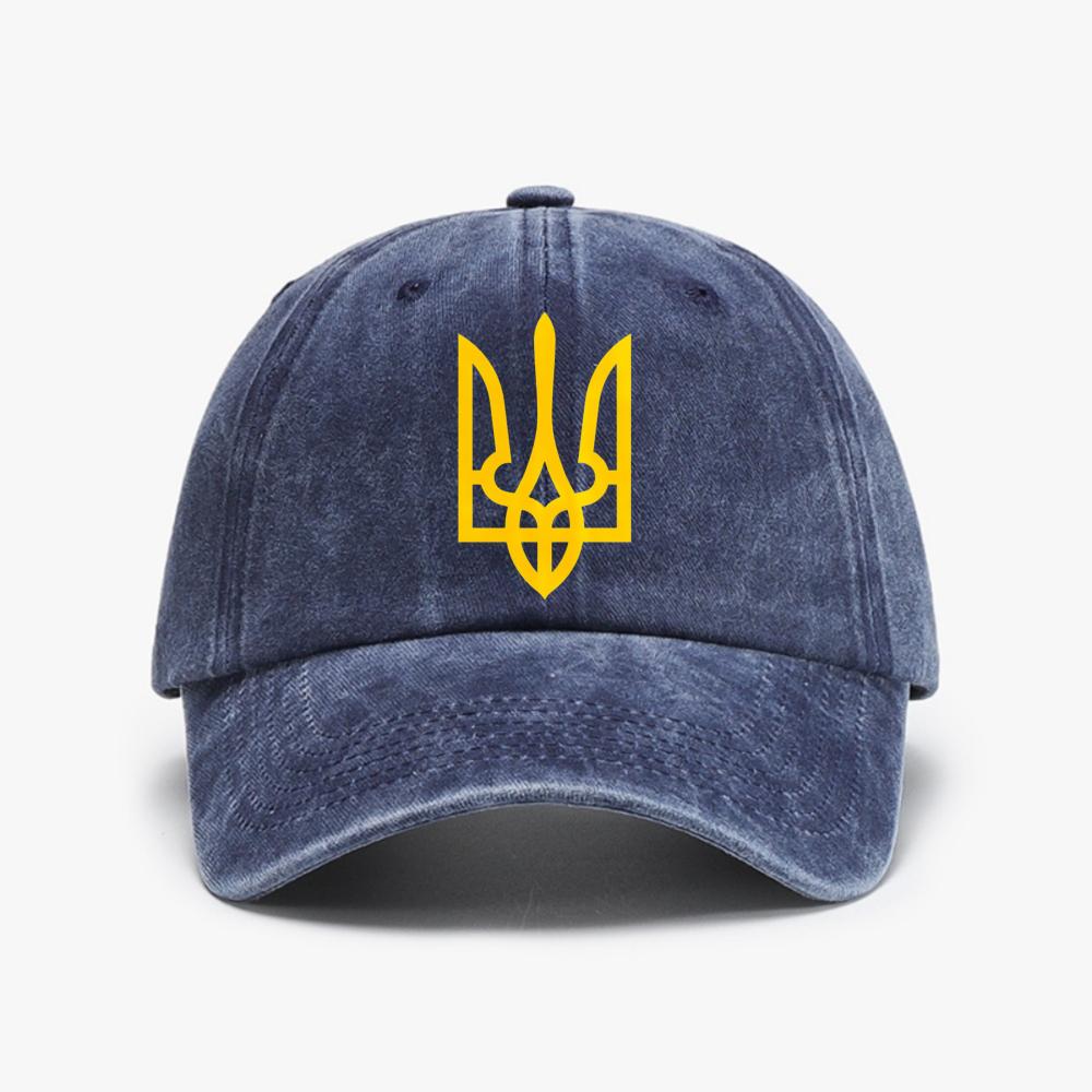 Украина Ретро Унисекс Бейсболка Стирка Ретро Мягкий Верхний Слой для Улицы Потертые Джинсовые Кепки Спортивная Регулируемая Кепка от Солнца