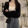 White Hollowed Out Knitted Cardigan Sweet Versatile Women Short Top Loose Shawl Thin Coat New Fashion Commuting Spring Autumn