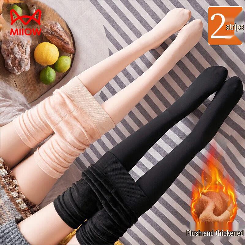 MiiOW Women's Fleece-Lined Bare-Leg Effect Tights