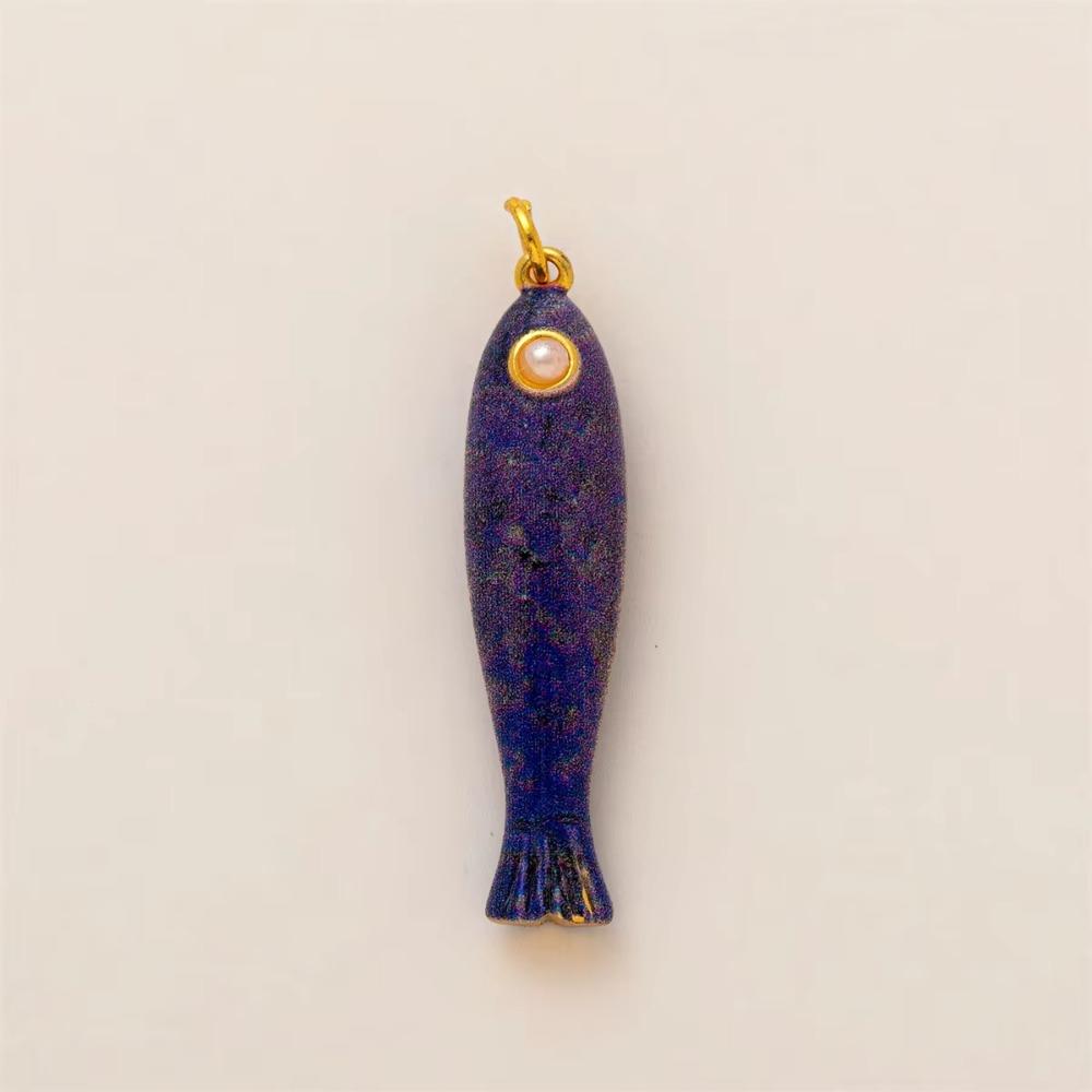 14K Gold Color Fish Pendant Beach Series Fish Animal Charms Fish Ocean Jewelry Jewelry Making