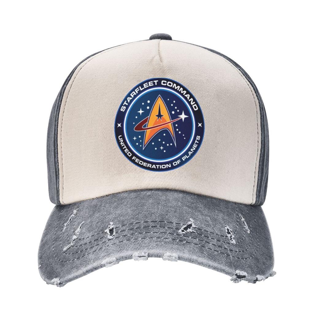 Star Treks Starfleet Outfit Unisex Women Trucker Hat Distressed Denim Washed Caps Hat Fashion Outdoor Running Golf Gift Sun Cap