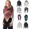 Women's Autumn And Winter Christmas Fashion Warm Casual Solid Color Plaid Long Scarf