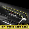 For Toyota RAV4 XA50 2019 2020 2021 2022 2023 2024 Hybrid Stainless Car Door Handles Frame Trims Decoration Cover Strip Stickers