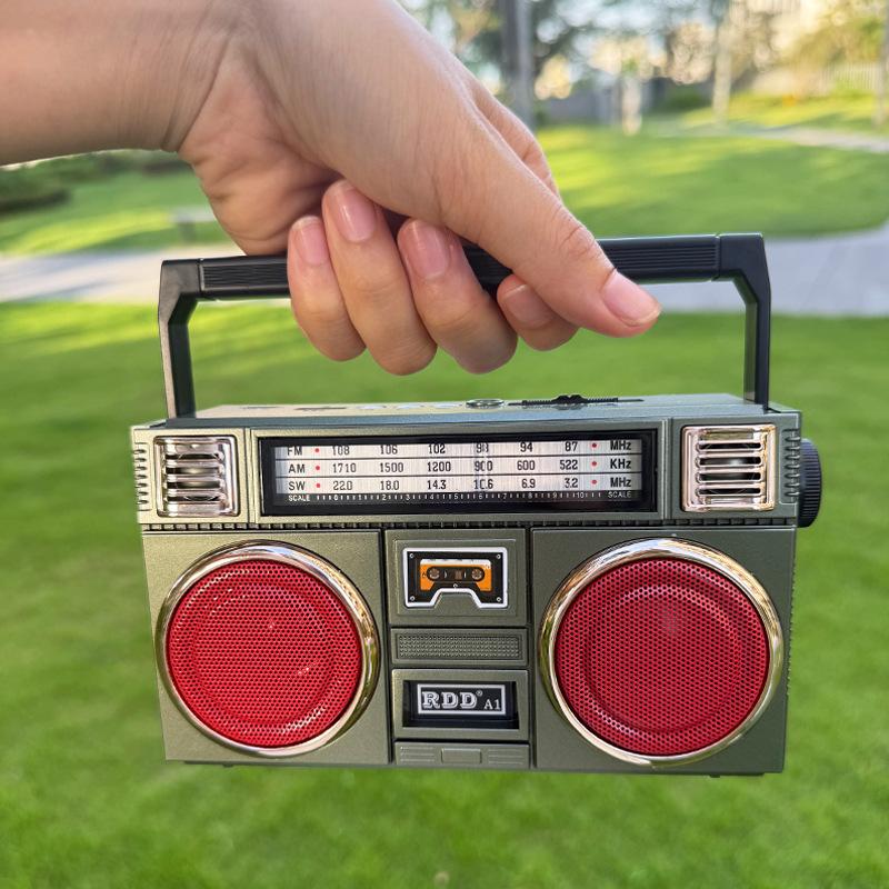 Portable Retro Emergency Radio Solar Panel Vintage FM AM SW Radios Wireless Bluetooth Speaker Music Box Support TF Card U Disk