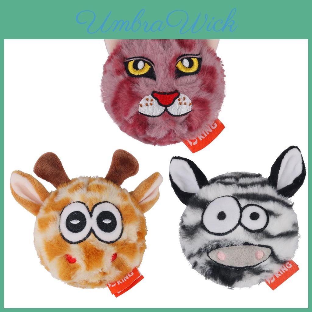 Color Multi Dualpurpose Plush Pet Toy 10  10cm Squeaky Monster Ball Toy