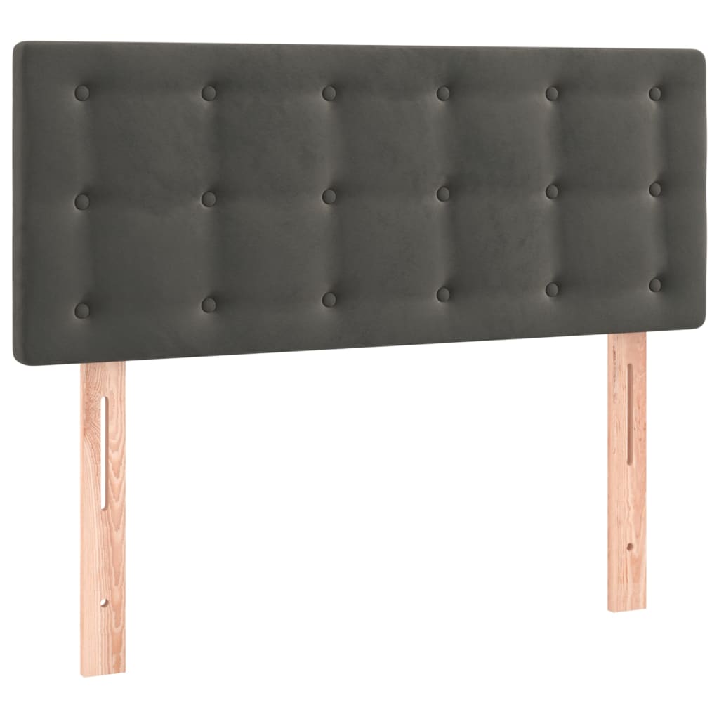 LED Headboard Dark Grey 80x5x78 88 cm Velvet