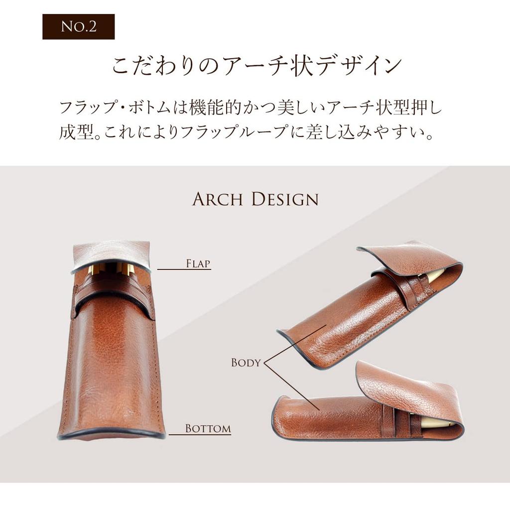 Чехол для ручки из натуральной кожи для 1 перьевой простой и итальянской карандашной ручки, держатель для ручки темного цвета [Dom Teporna] Ручка, Стильный, Кожаный, Компактный, Чехол, Держатель,