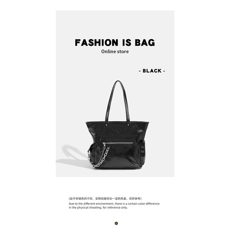 Niche design Zaobao high-quality simple shoulder bag large capacity student class commuting tote bag
