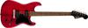 Squier by Fender Squier Electric Guitar Paranormal Laurel Black Crimson Red Transparent with Soft Case Strat-O-Sonic, Fingerboard, Pickguard,