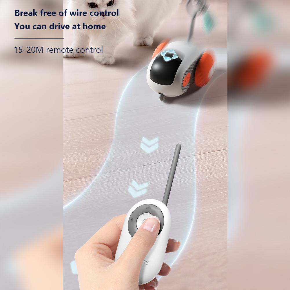 Умная электрическая игрушка для кошек с дистанционным управлением Умная электрическая игрушка для кошек Перезаряжаемая автоматическая игрушка для кошек Автомобиль Игрушки для котят Автомобиль Движущаяся игрушка