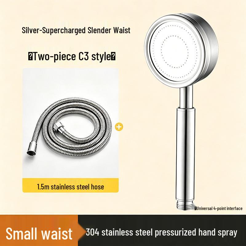 304 Stainless Steel High-Pressure Shower Head with Filter