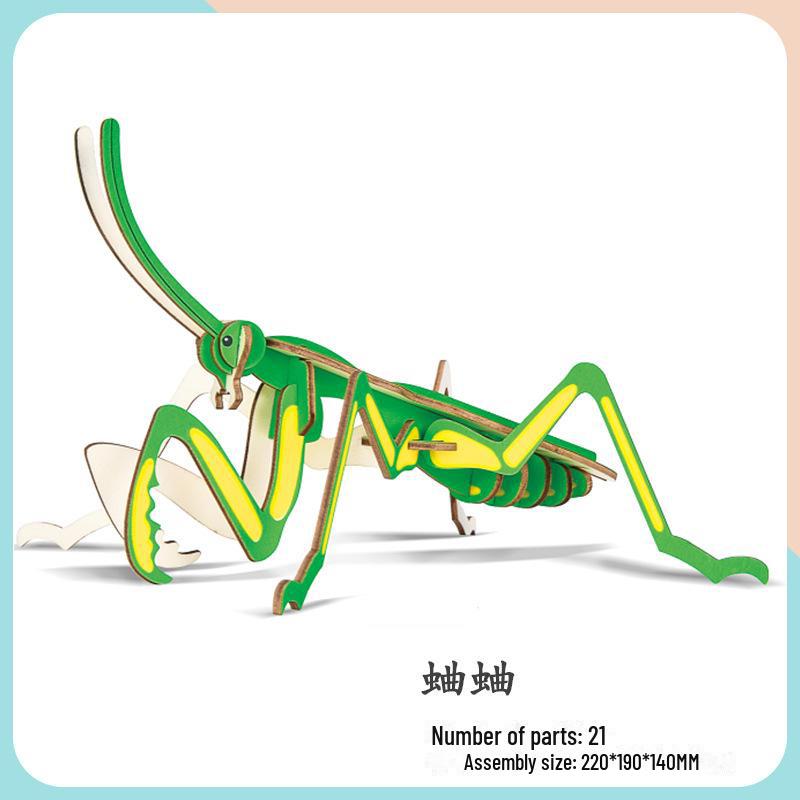 Милые животные DIY 3D деревянная головоломка для детей