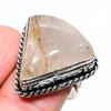 Golden Rutile Handmade 925 Sterling Silver Jewelry Ring Size 8 v4E92