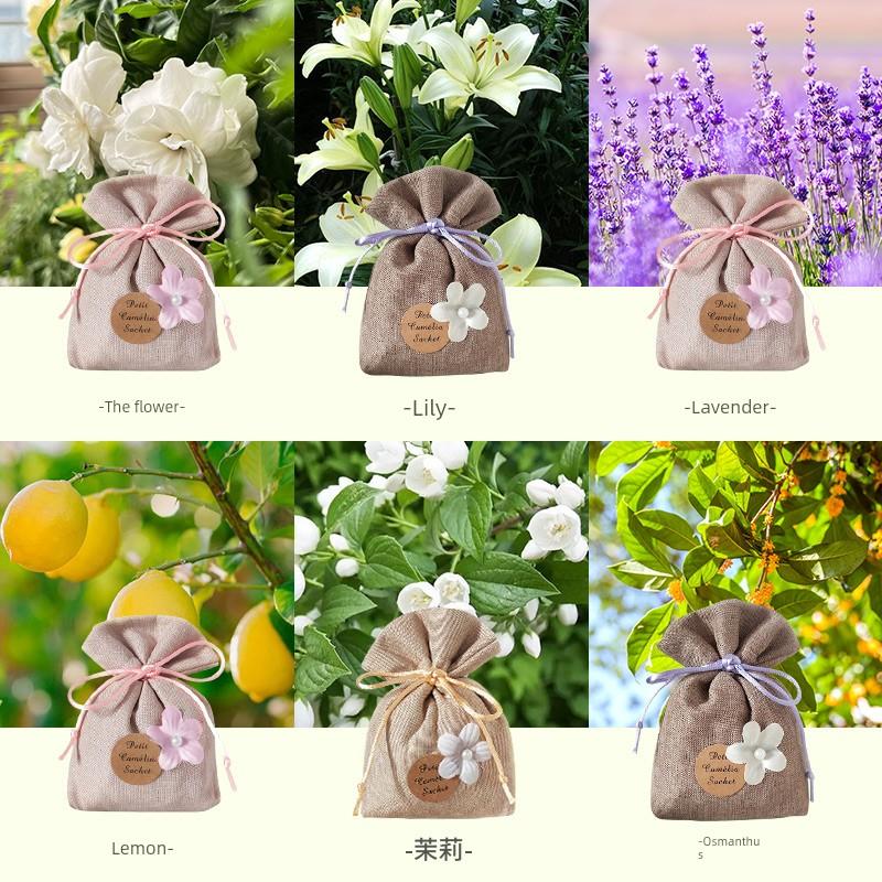 Gardenia Scented Sachet for Wardrobe, Long-Lasting Fragrance, Deodorizing Magic Sachet for Closets, High-End Clothing, and Car Use