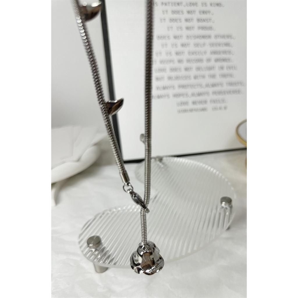 Tooxika Металлическое колье-подвеска в виде цветка розы с шипами, личность, темперамент, холодный ветер, цепочка для ключицы, женское