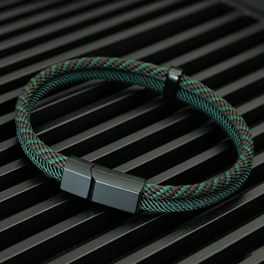 Stylish Color Block Design Men Cord Bracelet Premium Selected Ethnic Fabric Charm Braslet 8 Color Options Casual Versatile Joias