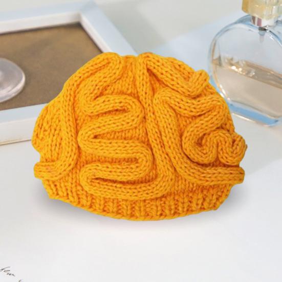 Yousheng Spoof Horror Brain Hat Halloween Beanie Knitted Stretch Thick Adult Child Skullies Keeps warm Outdoor Kids Bonnet Winter headwear