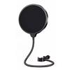 Microphone Filter Mask, Foldable Microphone Anti Spray Mesh, Mic Layered Wind Screen with A Flexible 360° Gooseneck Clip