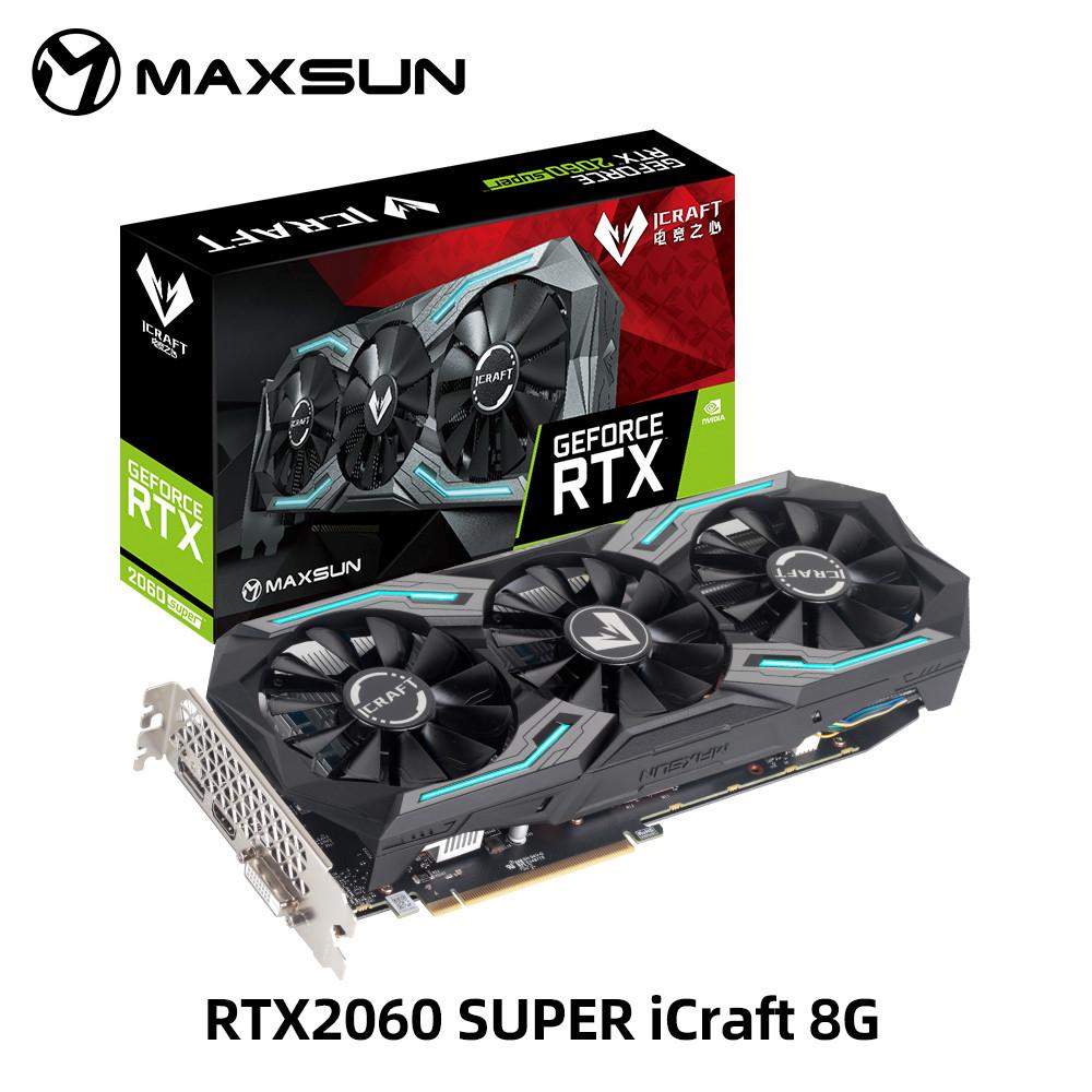 ICRAFT 3ファン グラフィックボード 2060s Видеокарты MAXSUN Geforce RTX 2060 SUPER iCraft 8 ГБ GDDR6 256 бит