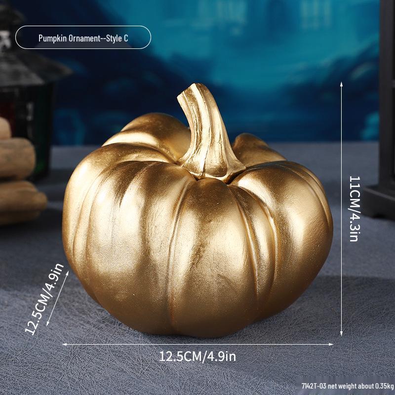 Cross-Border Halloween Skull Resin Ornament - Ghost Festival Decoration for Desktop and Entrance