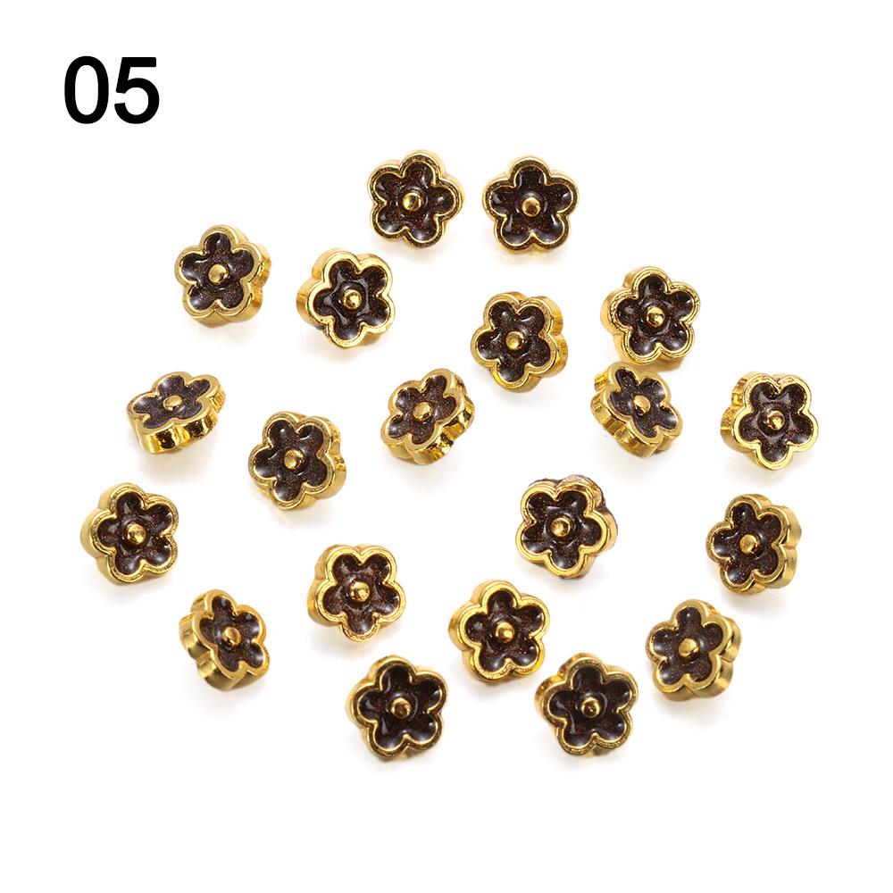 20pcs 5.5mm Flower Buckles Handmade DIY Doll Clothes New Stuffed Toys Accessories  1/6 Doll