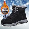 Ветрозащитные зимние ботинки Зимние мужские ботинки Теплые мужские ботинки из хлопка с бархатом Нескользящие походные ботинки Удобная мужская повседневная обувь
