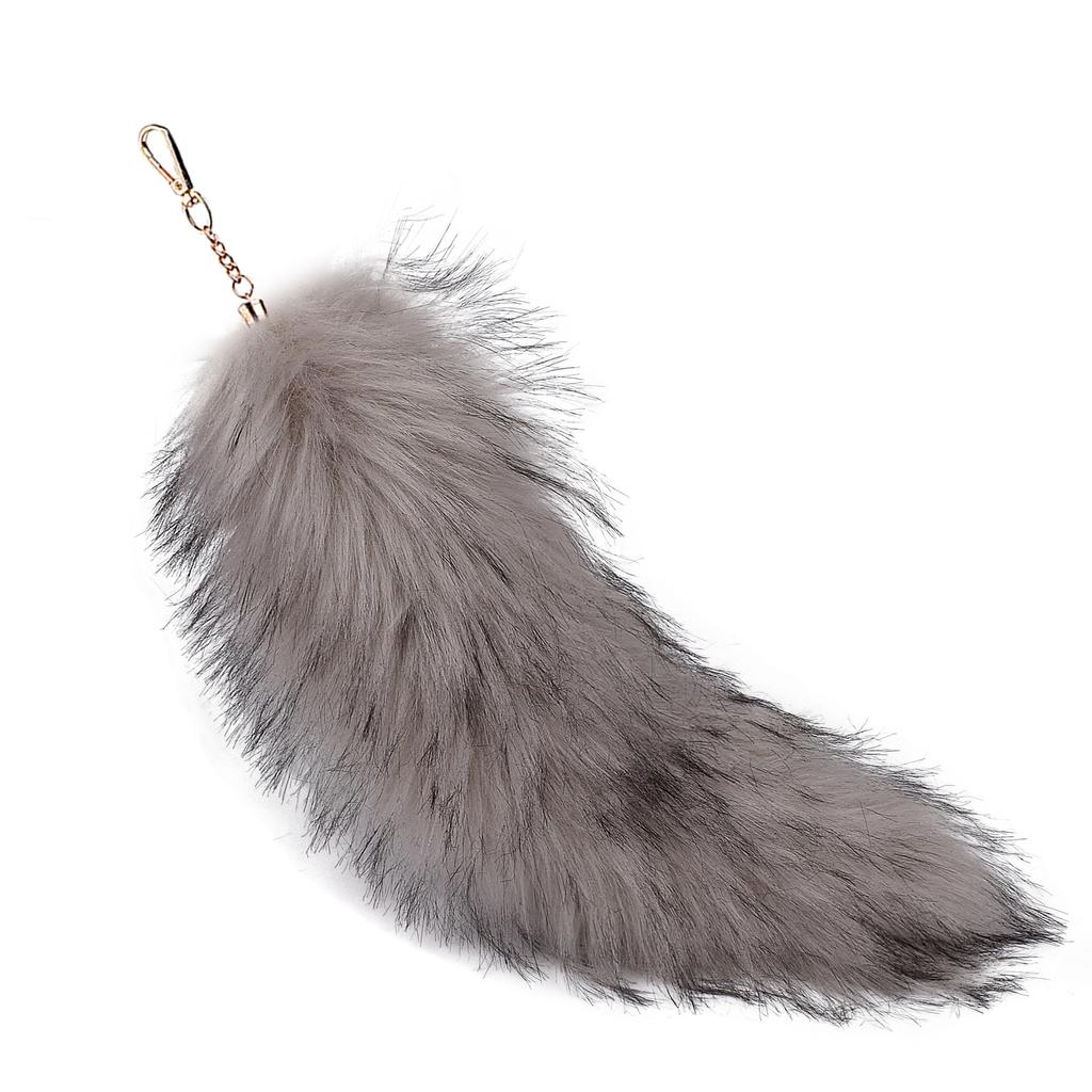 Большой экологически чистый меховой кулон на Хэллоуин, меховые аксессуары из лисьего хвоста, подвеска для женской сумки, брелок для автомобиля