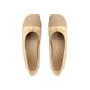 Women Flats Fashion Color Block Soft Leather Ballet Shoes Square Toe Low Heels Shallow Mouth Casual Shoes Work Shoes Plus 34-43