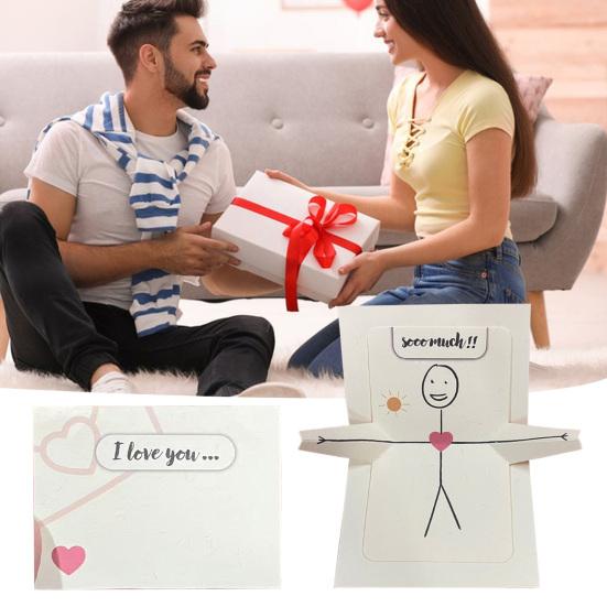 1/2/3 шт. Романтическая поздравительная открытка «Я люблю тебя», всплывающая 3D-открытка на годовщину, открытка-сюрприз для парня и девушки