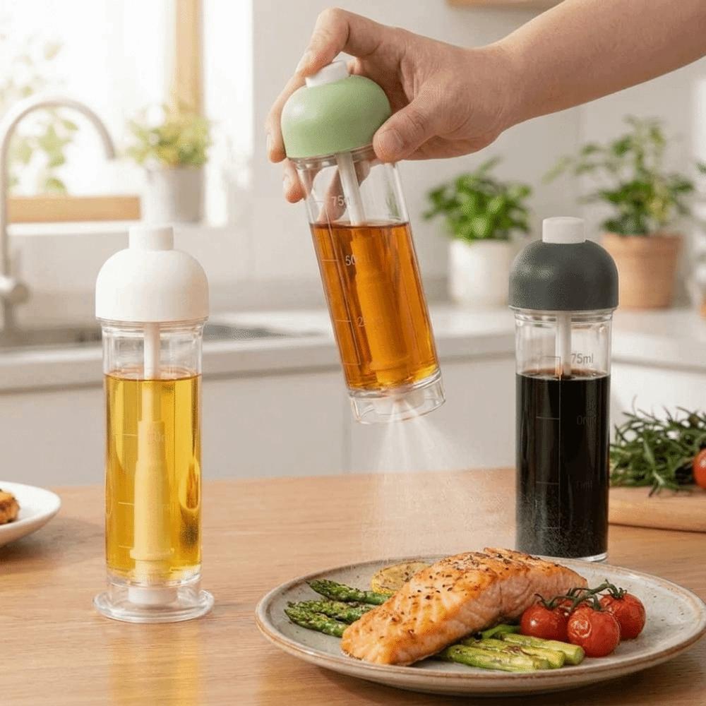 Food Grade Press Oil Sprayer 100ML Cooking Oil Dispenser Oil Bottle Home Seasoning Storage