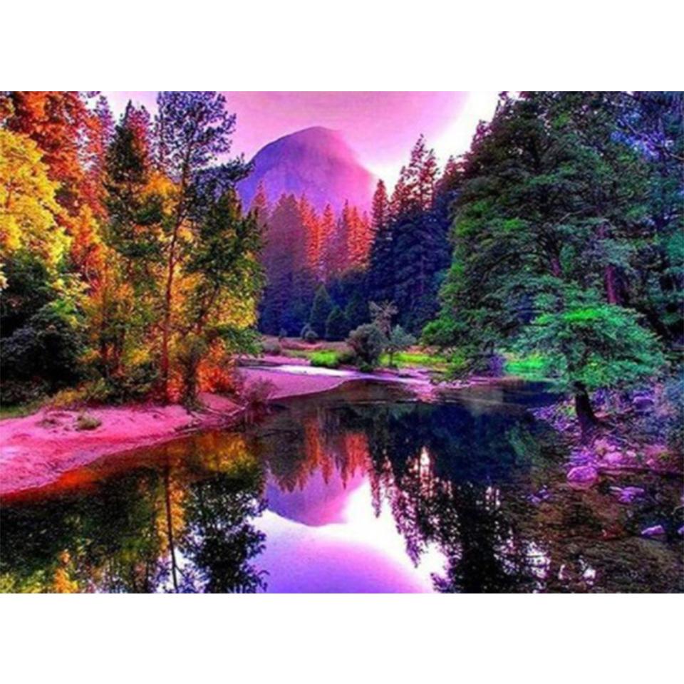 5D DIY алмазная живопись пейзаж горный хрусталь художественная картина полная алмазная вышивка мозаика домашний декор пейзаж комплект для вышивки крестом