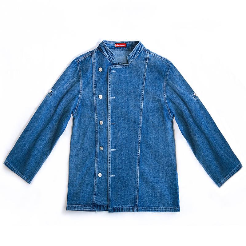 Поварской комбинезон для западного ресторана, мужской, с коротким рукавом, для задней кухни, для выпечки, для кейтеринга, для гостиничного ресторана, с длинным рукавом, рабочая униформа, с коротким рукавом, летний