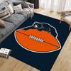 Chicago Bears Printed Carpet, Home Sofa Decoration for Living Room & Bedroom, Non‑Slip Play Flannel Floor Mat for Game Room