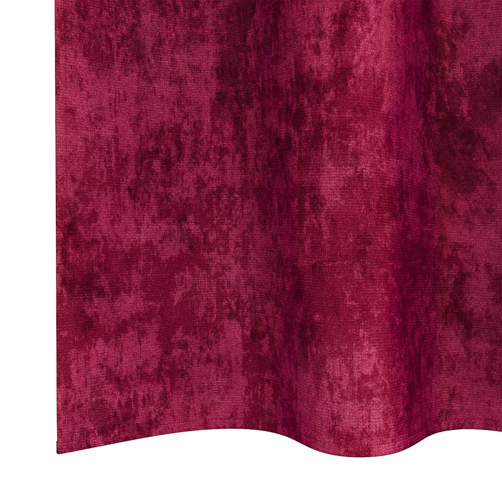 Velvet Curtains with Matching Curtains 2 pcs Burgundy 140 x 140 cm